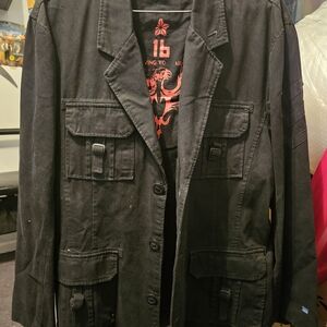 Azzure Y2K Black Denim Jacket